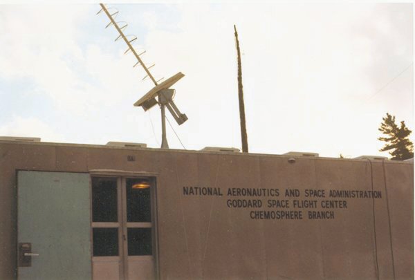 NASA Equipment van & telemetry antenna.